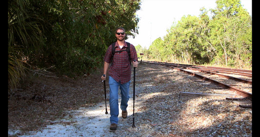 How to properly hold the grip on our Prime Stick the all-in-one walking stick, trekking pole, and cane!