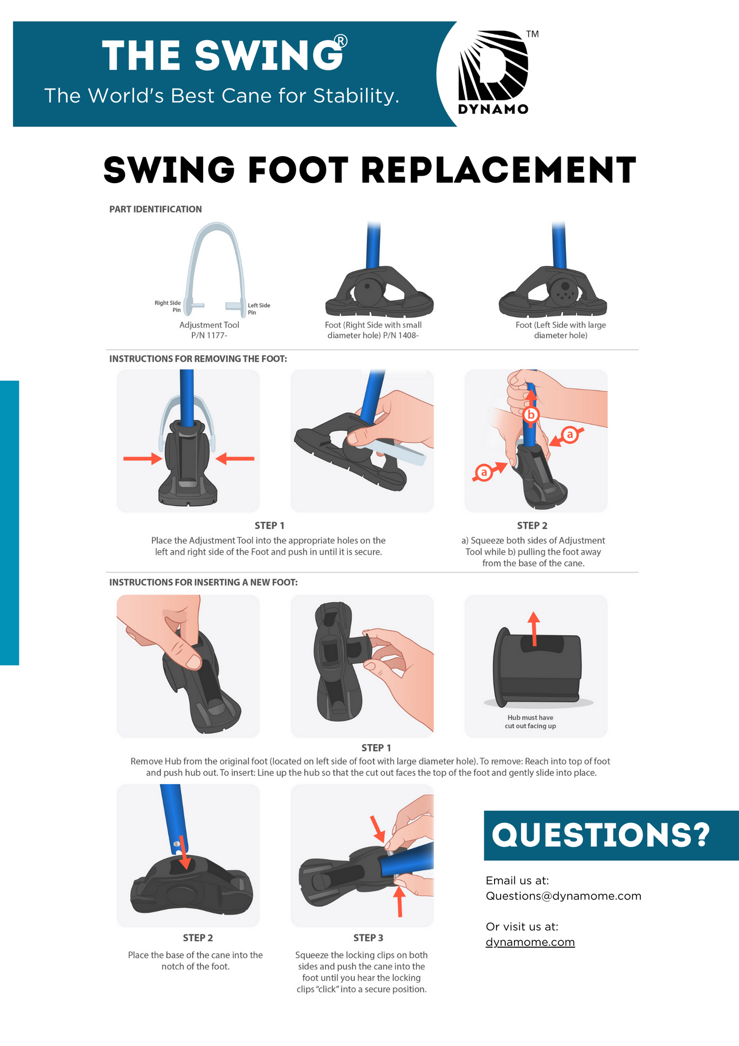 Dynamo Swing Foot Replacement Kit