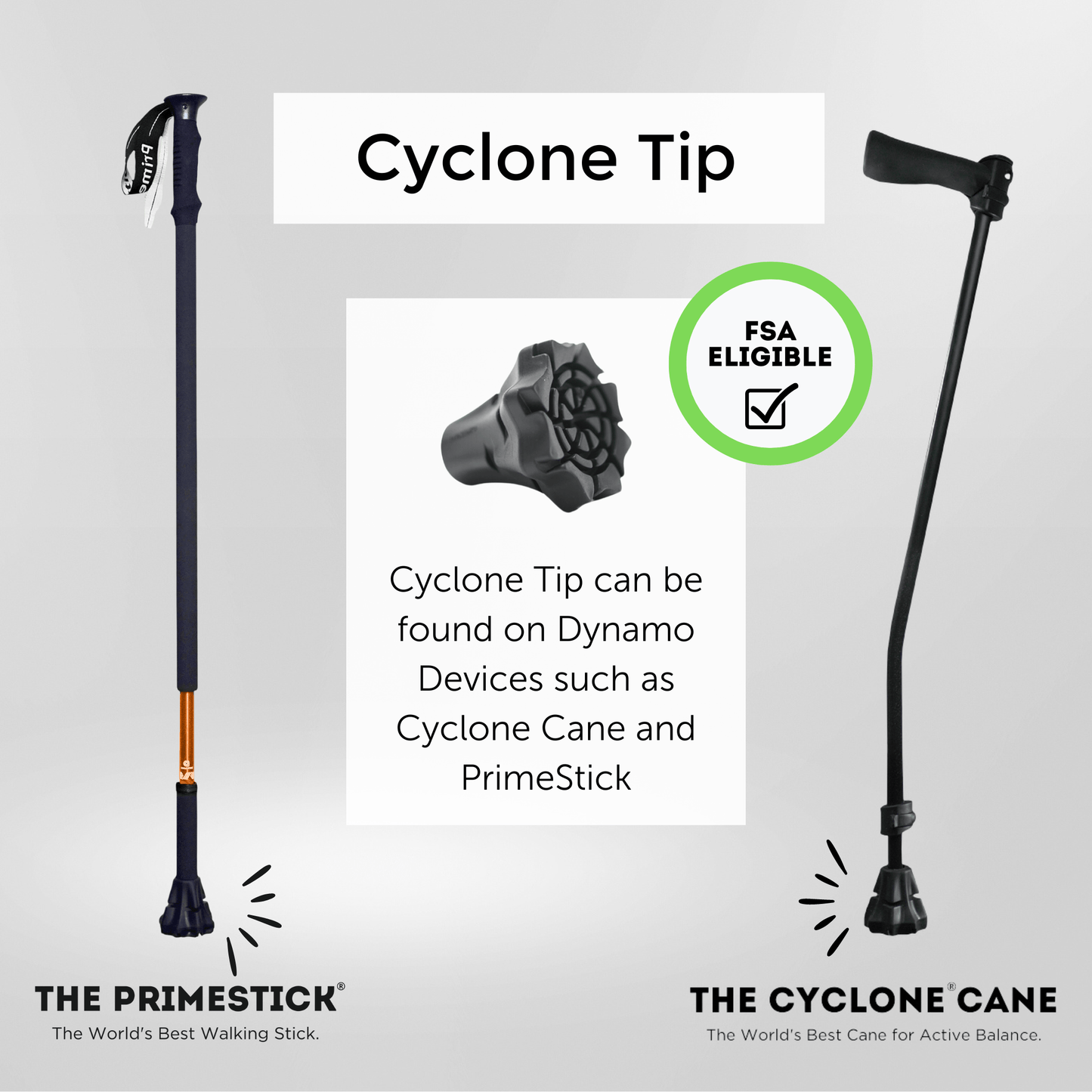 Dynamo Cyclone Tip - Cane Tip Replacement