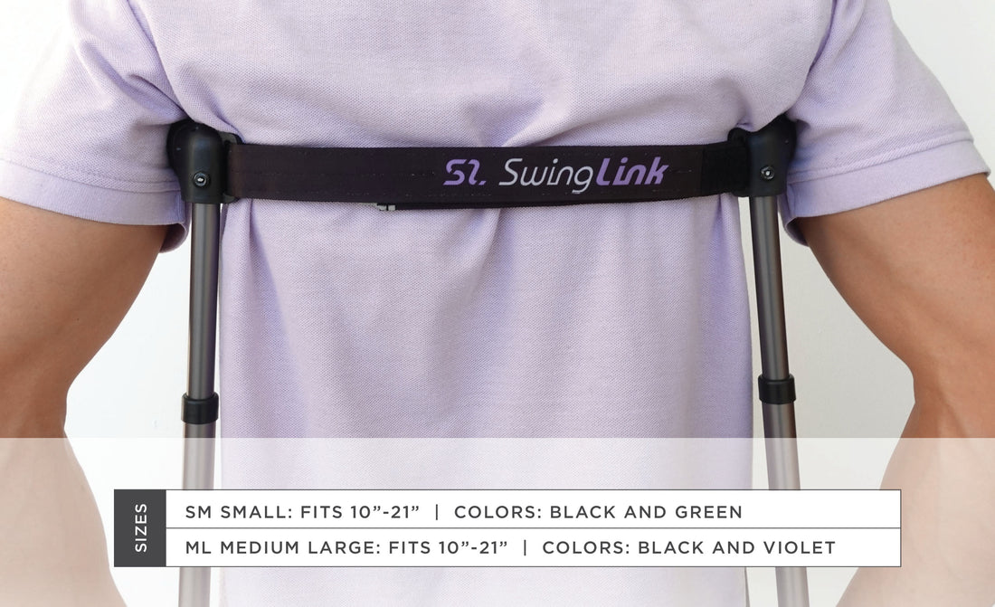 SwingLink Technology reduces the chance of falling while on crutches!
